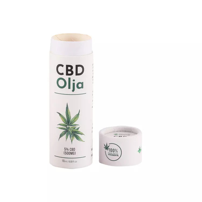 Embalagem de tubo de papel redondo de óleo essencial CBD 10ml Embalagem de tubos de cilindro de cosméticos