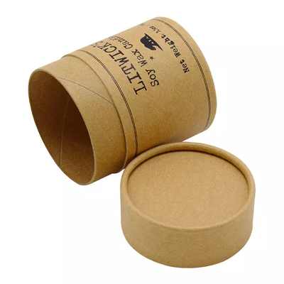 cilindro do papel da vela 3.5oz que empacota Logo Kraft Paper Tube Boxes feito sob encomenda