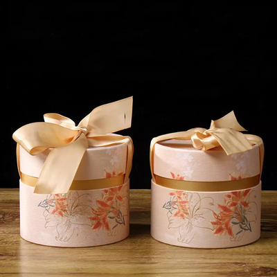 Tubo elegante personalizado com fita para embalagem de presente Tubo de embalagem para doces de casamento