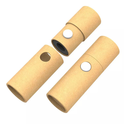 Recipiente de papel feito sob encomenda do tubo de Vape do cartão de Kraft com o botão da prova da criança