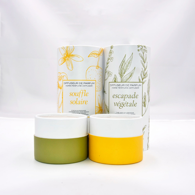 Caixa de tubo de cilindro de perfume impressa personalizada Aromaterapia com encarte de papel