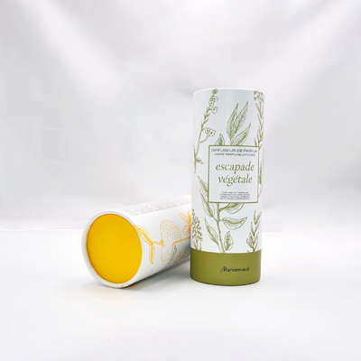 Caixa de tubo de cilindro de perfume impressa personalizada Aromaterapia com encarte de papel