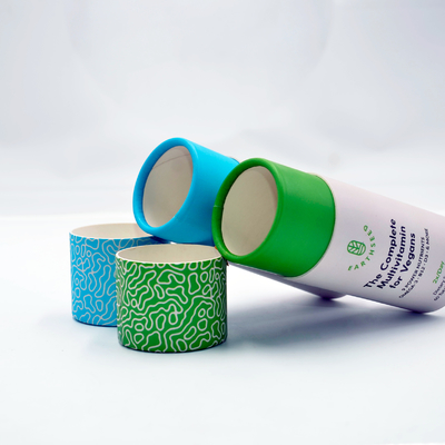 Caixa de tubo de papelão ecologicamente correta para embalagem de cápsulas de suplemento