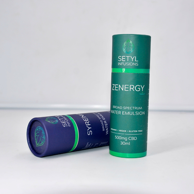 Embalagem de tubo de óleo essencial de CBD de 30 ml Cilindro ecológico para frascos de cosméticos