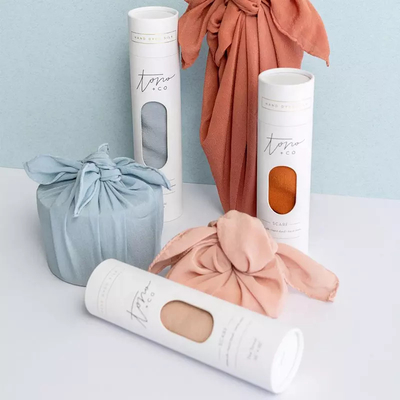 Vestuário tubo de papel embalagem com impressão de janela camisas cuecas cilindro