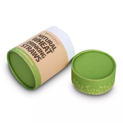 Embalagem de tubo de papel kraft OEM para alimentos, ecologicamente correta, cilindro CMYK, caixa de papelão para chá