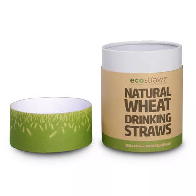 Embalagem de tubo de papel kraft OEM para alimentos, ecologicamente correta, cilindro CMYK, caixa de papelão para chá