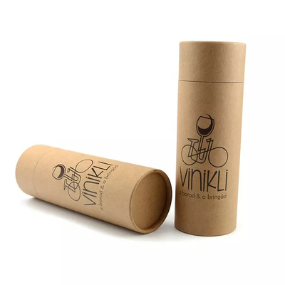 Embalagem de tubo de papelão para vinho personalizado Tubo redondo de papel Kraft para alimentos