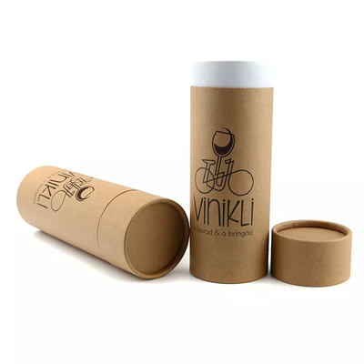 Embalagem de tubo de papelão para vinho personalizado Tubo redondo de papel Kraft para alimentos
