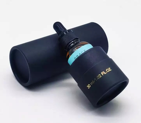 30ml 50ml 100ml Tubo de Papelão Kraft Preto Frasco de Perfume com Inserção de EVA