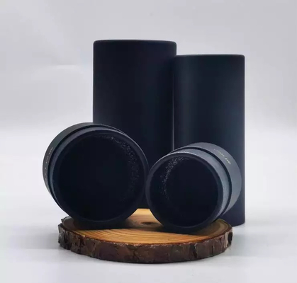 30ml 50ml 100ml Tubo de Papelão Kraft Preto Frasco de Perfume com Inserção de EVA