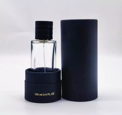 30ml 50ml 100ml Tubo de Papelão Kraft Preto Frasco de Perfume com Inserção de EVA