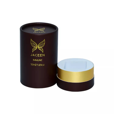 Caixa de tubo de papel para perfume com carimbo rígido de papelão personalizado para perfume