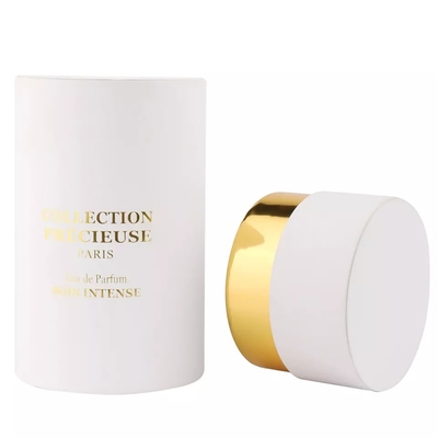 Perfume o cartucho branco que empacota, caixa cosmética superior lisa do tubo