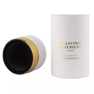 Perfume o cartucho branco que empacota, caixa cosmética superior lisa do tubo