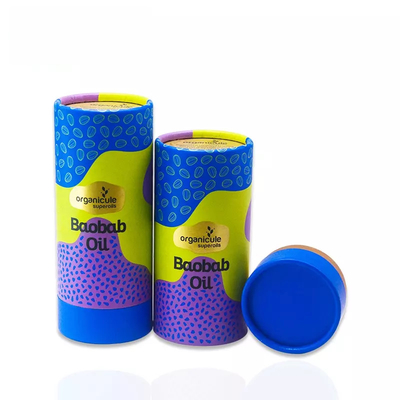 Recipiente de papel para embalagem de óleo essencial de papelão para impressão de 30 ml para frascos de cosméticos