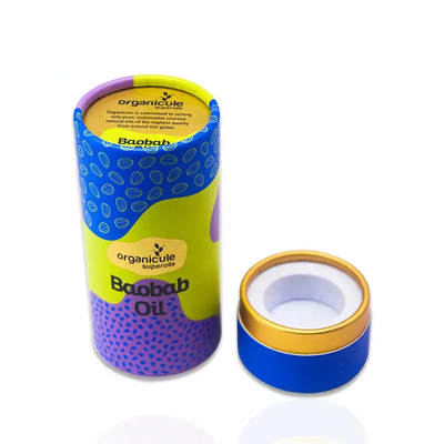 Recipiente de papel para embalagem de óleo essencial de papelão para impressão de 30 ml para frascos de cosméticos