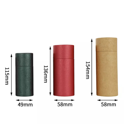Tubo de papel para embalagem de óleo essencial de vários tamanhos Tubos de papel para embalagem de alimentos cosméticos CMYK