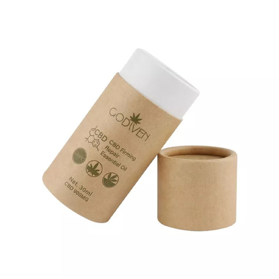 Embalagem de tubo de papel artesanal de óleo essencial de CBD personalizado Embalagem de tubo de papel redondo cosmético