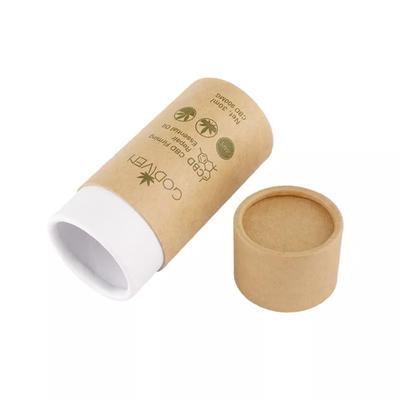 Embalagem de tubo de papel artesanal de óleo essencial de CBD personalizado Embalagem de tubo de papel redondo cosmético