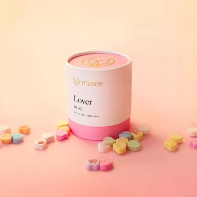 Bombas de banho de papelão com design personalizado Tubo ecológico para cuidados com a pele Tubo de embalagem para bálsamo de banho