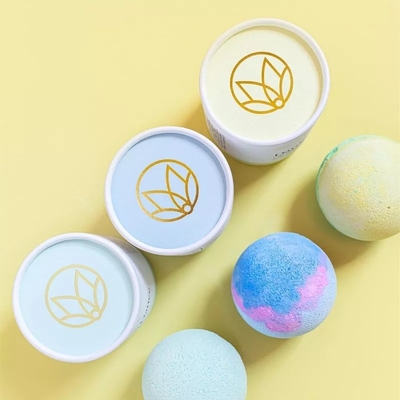 Bombas de banho de papelão com design personalizado Tubo ecológico para cuidados com a pele Tubo de embalagem para bálsamo de banho