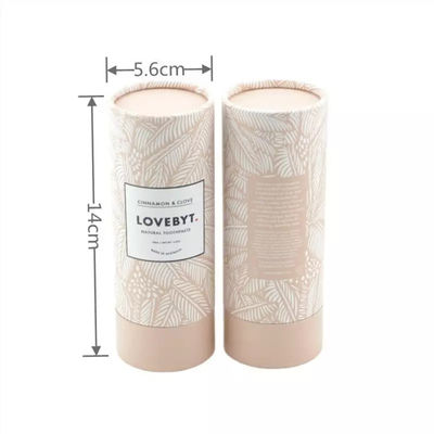 Embalagem de tubo cilíndrico de pasta de dente com impressão de caixas de embalagem redondas para cuidados pessoais cosméticos