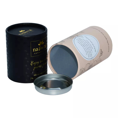 Do tubo amigável do cilindro do produto comestível de Eco café de empacotamento do chá com folha de alumínio