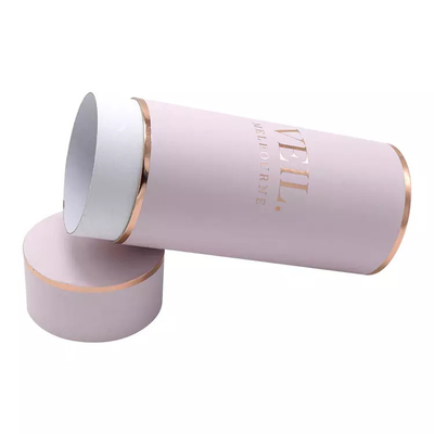 Logo Round Cylinder Container Eco impresso feito sob encomenda amigável para o véu do fato