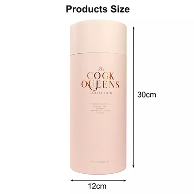 Recipientes de papel cor-de-rosa redondos amigáveis do tubo de Eco grandes para cosméticos