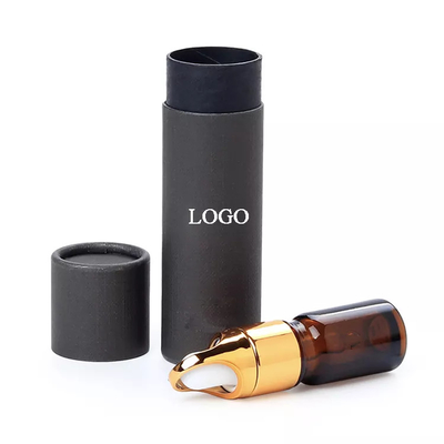 Tubo preto da garrafa de óleo essencial de Kraft que empacota Logo Printed feito sob encomenda
