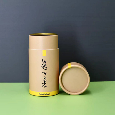 Recipiente hermético do tubo do papel do chá, empacotamento cosmético dos tubos do cilindro