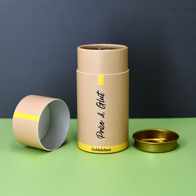 Recipiente hermético do tubo do papel do chá, empacotamento cosmético dos tubos do cilindro