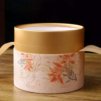 Tubo elegante personalizado com fita para embalagem de presente Tubo de embalagem para doces de casamento
