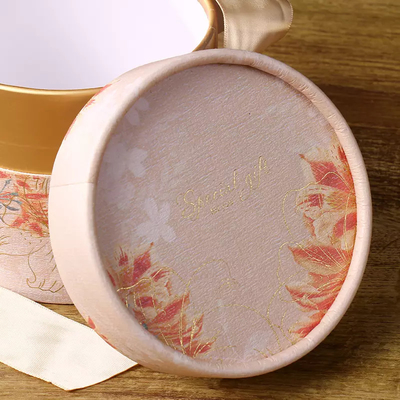 Tubo elegante personalizado com fita para embalagem de presente Tubo de embalagem para doces de casamento