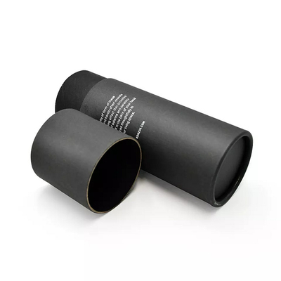 Recipiente de envio pelo correio de empacotamento do cartão redondo pequeno preto reciclável do papel de embalagem