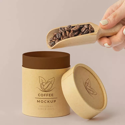 Logo Cylinder Food Packaging feito sob encomenda, tubo do papel de embalagem que empacota para o feijão de café