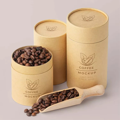 Logo Cylinder Food Packaging feito sob encomenda, tubo do papel de embalagem que empacota para o feijão de café