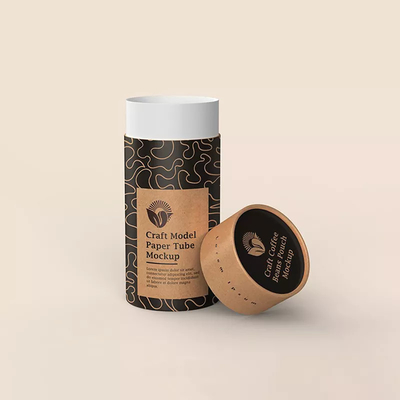 O recipiente de Bean Packaging Cylinder Round Paper do café biodegradável esvazia
