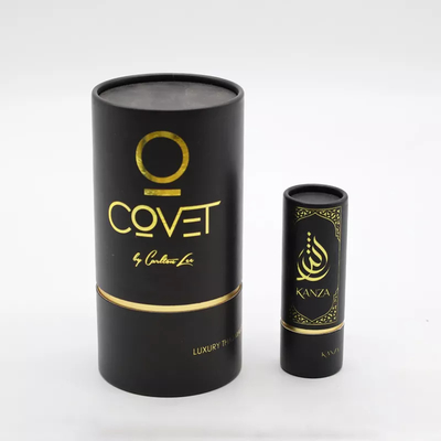 Carimbo de ouro feito sob encomenda Logo Cosmetic Paper Tube Packaging para a vela do perfume