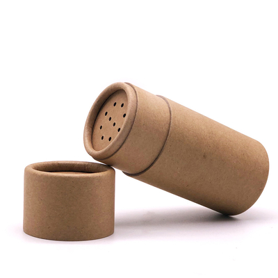 Tubo redondo de papel kraft para alimentos com peneira de papel e tempero de sal