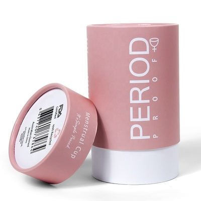 Embalagem de tubo de papel para copo menstrual com janela tubo reciclável para cuidados pessoais