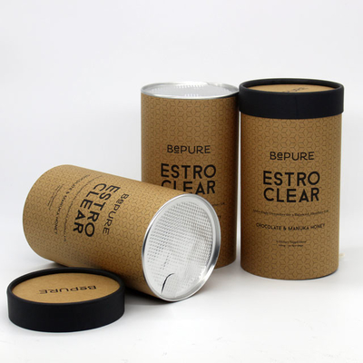 Os recipientes herméticos do cartucho, costume de CMYK imprimiram os tubos de papel 157gsm