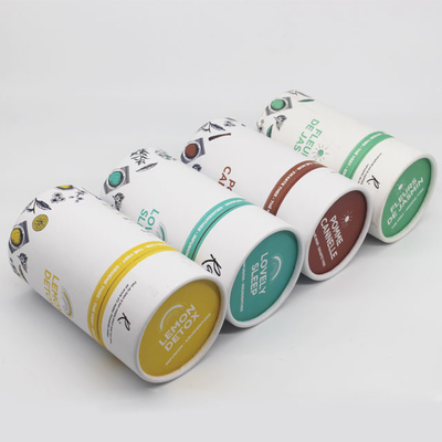 Embalagem de tubo de chá Recipientes redondos de folha de alumínio para produtos alimentícios Doces Embalagem de chocolate