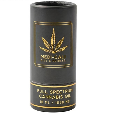 Tubo de papel de óleo essencial CBD carimbo de ouro cilindro de papelão
