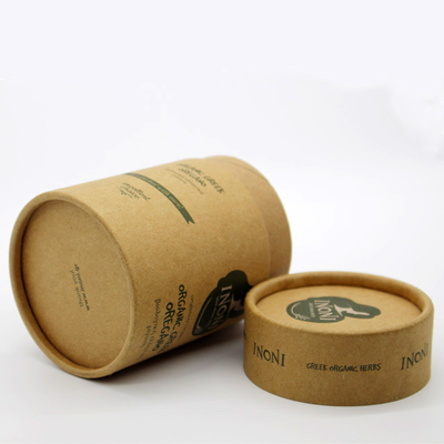 Embalagem cosmética de papel kraft para tubo redondo de ervas orgânicas de óleo essencial de CBD