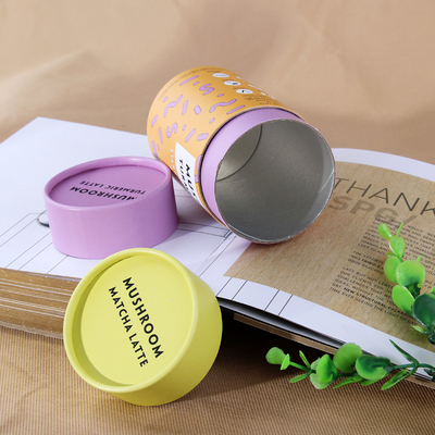 Latas compostas de papel para embalagem de tubo de papel hermético para alimentos para chá em pó de proteína de café