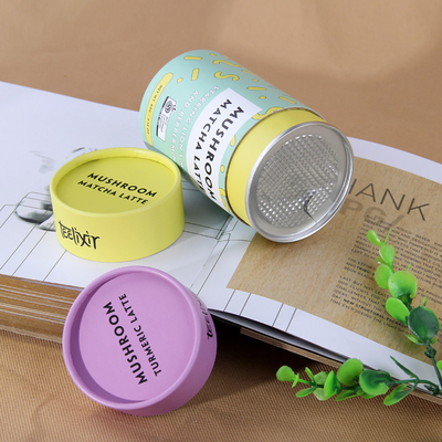 Latas compostas de papel para embalagem de tubo de papel hermético para alimentos para chá em pó de proteína de café