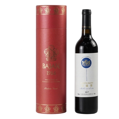 O descanso de veludo da caixa de exposição da garrafa de vinho da bebida introduziu Hotstamping gravado