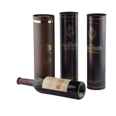 O tubo do vinho do cartão de CMYK que alinha o descanso de veludo da folha de alumínio introduziu